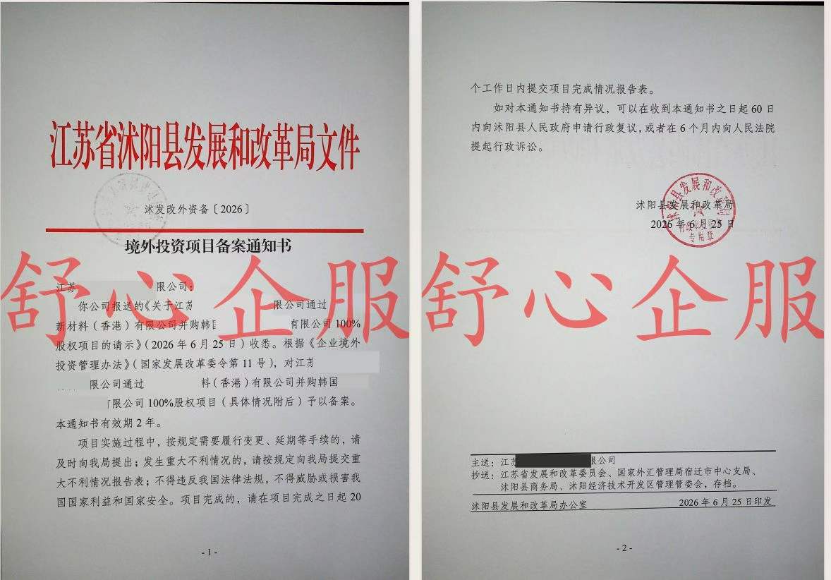 ODI备案大型案例
